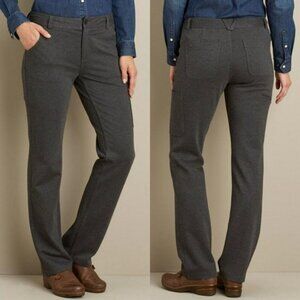 Duluth Gray Wearwithall Straight Leg Ponte Stretch Pants Women's Size 10